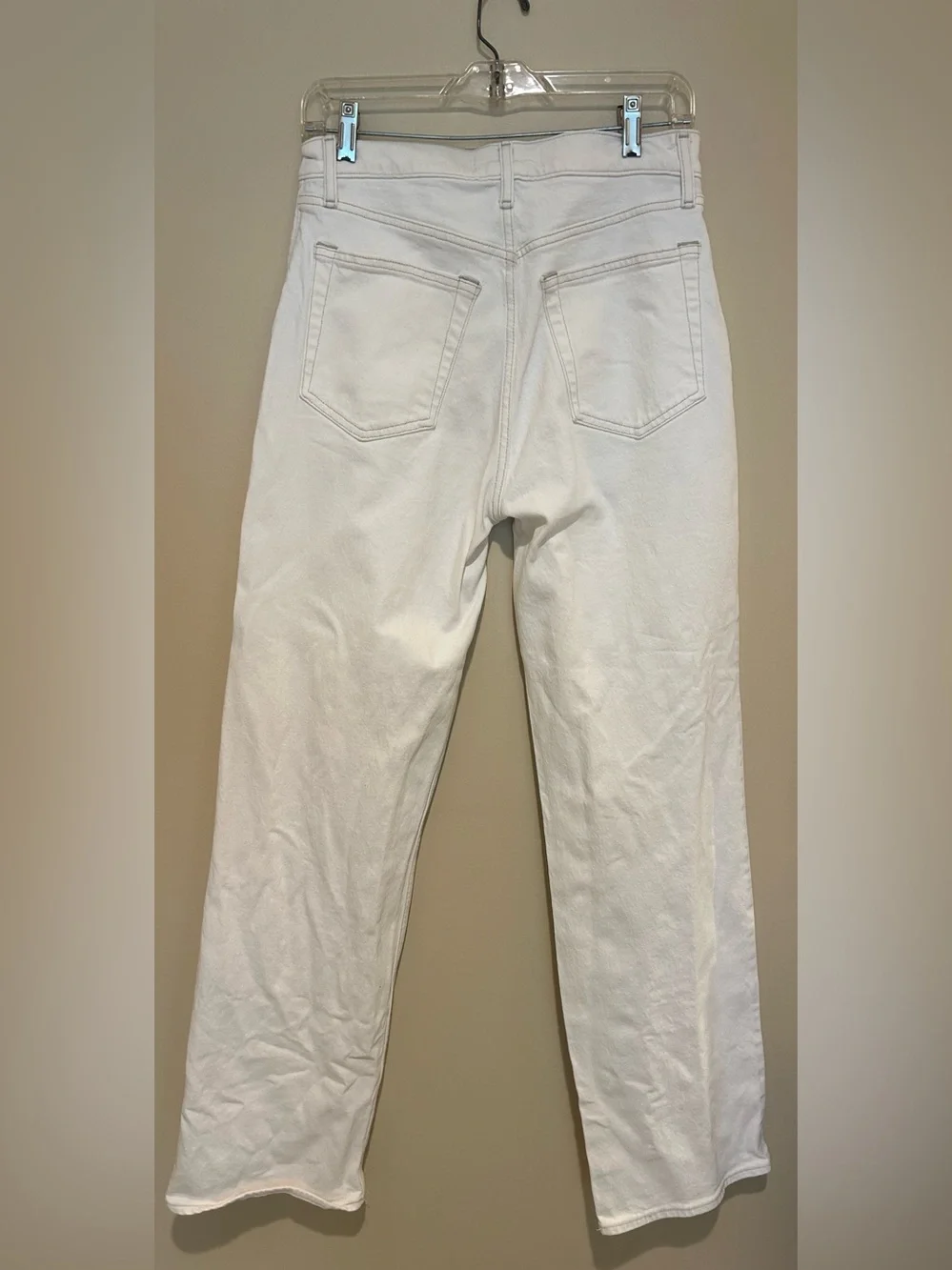 Abercrombie & Fitch 90s Relaxed White Jean High-Rise Size 28 Long Like New
